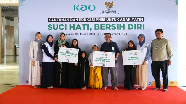 Santuni Anak Yatim, Kao Indonesia dan BAZNAS Gelar Edukasi Hidup Bersih