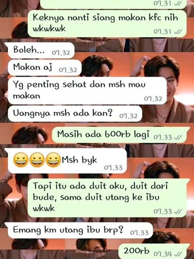 6 Chat Ibu Langsung Peka Kirim Uang ke Anaknya Ini Bikin Senyum-Senyum