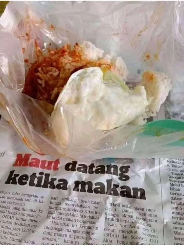 6 Tulisan di Bungkus Nasi Ini Bikin Hilang Nafsu Makan, Jadi Kepikiran