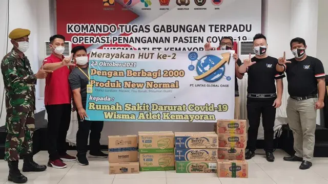 Distributor FMCG Rayakan Ultah ke-2 dengan Berbagi Produk untuk RSDC Wisma Atlet Kemayoran