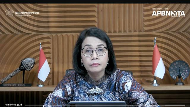 Menteri Keuangan (Menkeu) Sri Mulyani Indrawati dalam konferensi pers kinerja Anggaran Pendapatan Belanja Negara (APBN) hingga Mei 2024 di Jakarta, Kamis (27/6/2024). (Tira/Liputan6.com)