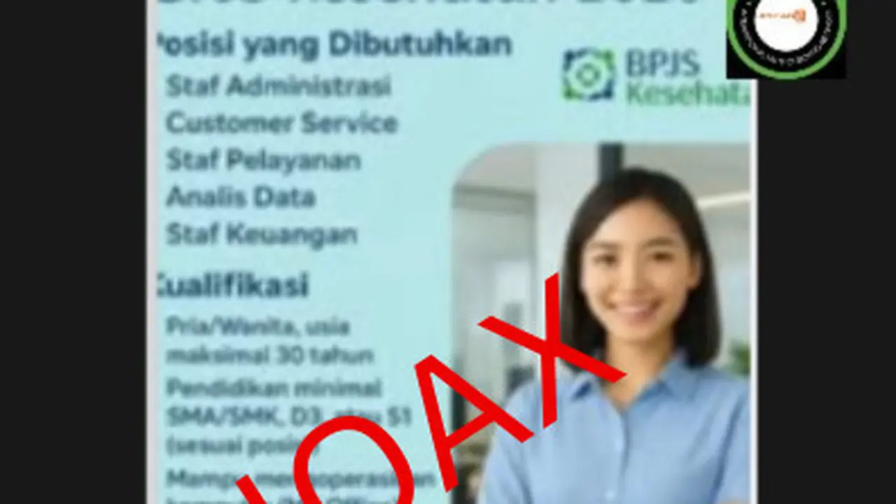 Cek Fakta Liputan6.com menemukan klaim link pendaftaran lowongan kerja BPJS Kesehatan