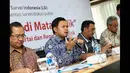 Walikota Bogor Bima Arya Sugiarto memaparkan pandangannya pada acara Survei Partai Politik di Mata Publik di Jakarta, Minggu (25/1/2015). (Liputan6.com/Faizal Fanani)