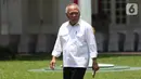 Menteri PUPR 2014-2019 Basuki Hadimuljono tiba di Kompleks Istana Kepresidenan di Jakarta, Selasa (22/10/2019). Basuki Hadimuljono mengaku dihubungi Menteri Sekretaris Negara untuk datang ke Istana hari ini. (Liputan6.com/Angga Yuniar)