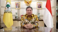 Airlangga Hartarto menyampaikan Pidato Resmi Pengunduran Diri sebagai&nbsp;Ketua Umum Partai Golkar. (Istimewa)