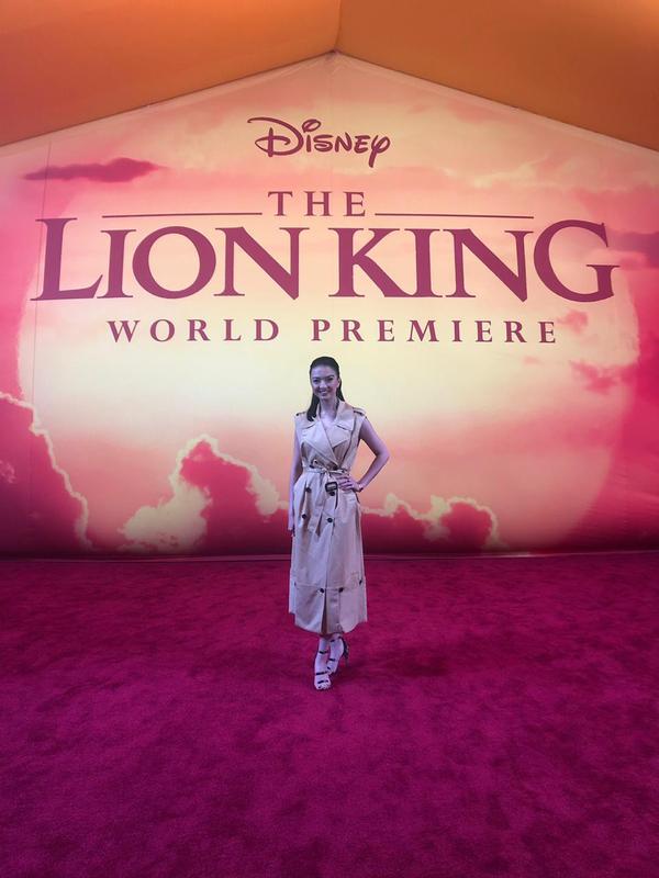 Raline Shah di Premiere The Lion King di Hollywood (FOTO: Istimewa)