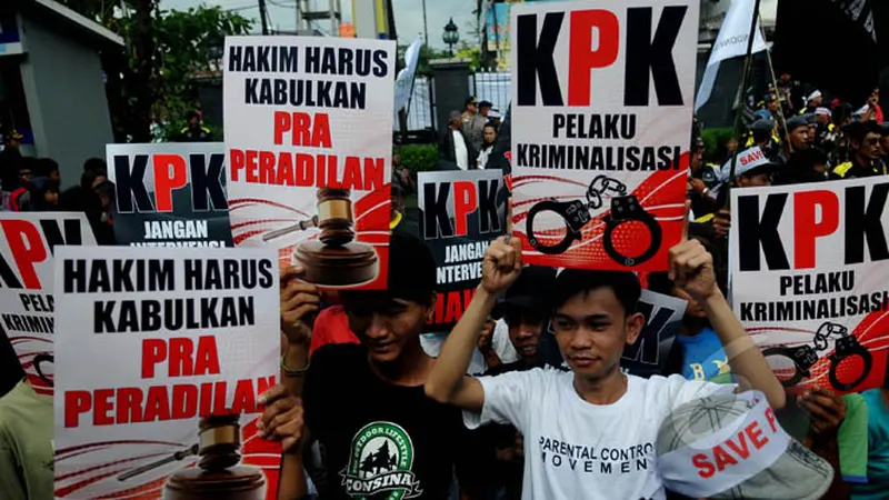 Demo Dukung Komjen Budi Gunawan di PN Jaksel