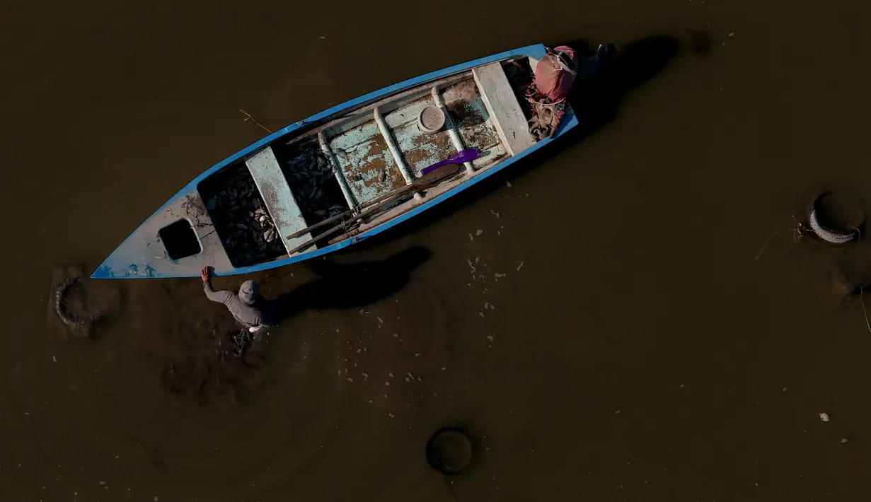 Danau Chapala adalah danau terbesar di Meksiko dan saat ini telah kehilangan hampir 63,5% dari kapasitasnya, menurut laporan Komisi Air Nasional dan peneliti dari Universitas Guadalajara. (Ulises Ruiz / AFP)
