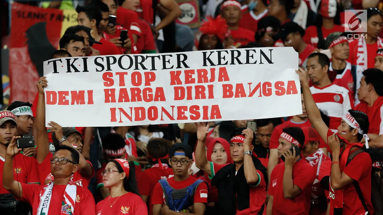 Suporter timnas Indonesia U-22