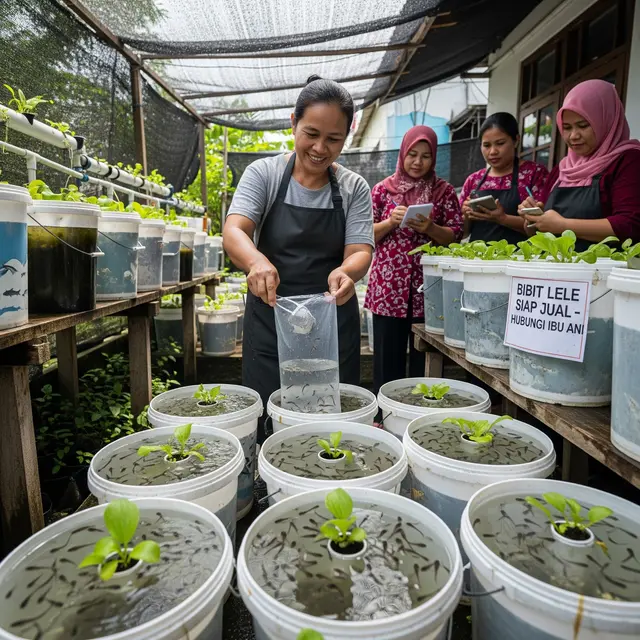 Ide Ternak Lele Ember untuk Ibu-Ibu PKK Modal Kecil (AI)