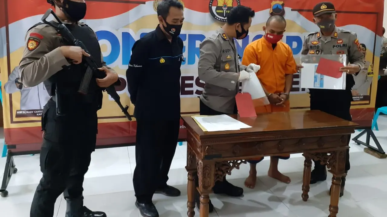 Polisi Kebumen menangkap penjambret yang gagal karena dikejar korban. (Foto: Liputan6.com/Humas Polres Kebumen)