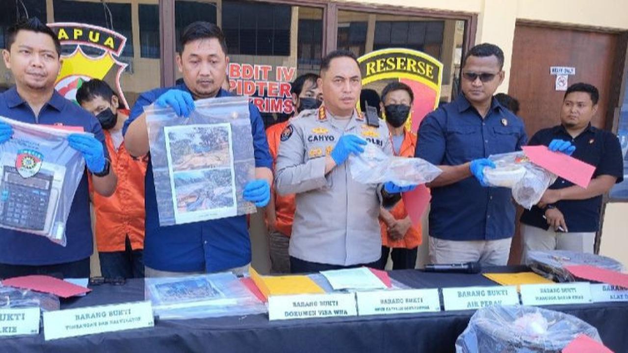 Empat WN China Ketahuan Menambang Ilegal di Senggi Jayapura, Ini Jumlah Emas Didapat