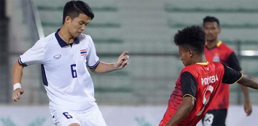 Timnas Thailand U-22 vs Timor Leste di penyisihan Grup B SEA Games 2017, Kamis (17/8/2917). (Bola.com/Dok. MASOC)
