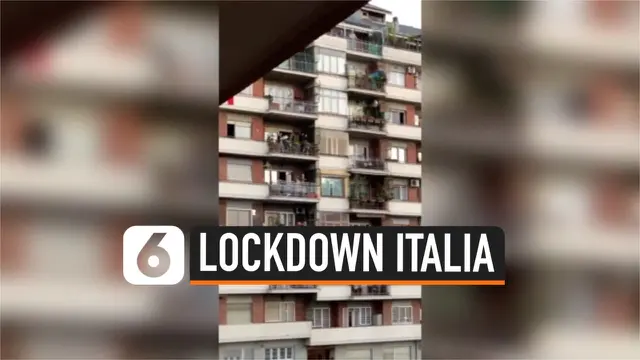 VIDEO: Nyanyi Syahdu Warga Roma Dalam Karantina Virus Corona