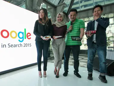 Batu Akik dan Kue Cubit menjadi tren dengan pencarian tertinggi di tahun 2015 versi google search, Jakarta, Rabu (16/12/2015). Google mengumumkan 10 daftar tahunan Year in Search 2015 (Liputan6.com/Yoppy Renato)