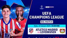 jadwal big match Liga Champions: Atlético Madrid vs Leverkusen pada matchweek ke 7 di Vidio. (sum. doc. vidio.com)