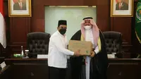 Kementerian Agama menerima hibah 100 ton kurma dan 10 ribu mushaf Al-Quran dari Pemerintah Arab Saudi. (dokumentasi Kemenag)