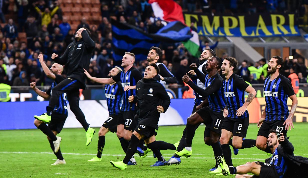 2. Inter Milan - Kota Milan terkenal dengan dua klub sepak bola besar yang memiliki sejarah panjang. Namun sebenarnya Inter Milan adalah bagian dari AC Milan usai terjadi pemisahan pada tahun 1908. (AFP/Miguel Medina)