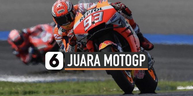 VIDEO: Tercepat di MotoGP Thailand, Marquez Juara Dunia 2019