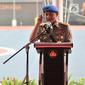 Kapolri Jenderal Tito Karnavian memberi sambutan saat meresmikan armada baru Korps Kepolisian Air dan Udara (Korpolairud) dalam HUT ke-68 Korpolairud di Mako Ditpolairud, Jakarta, Senin (3/12). Tito meresmikan 25 armada baru. (Merdeka.com/Iqbal Nugroho)