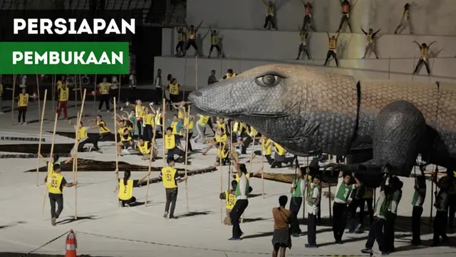 Berita video persiapan untuk seremoni pembukaan Asian Para Games 2018 yang tampak menarik dan megah, Kamis (27/9/2018).