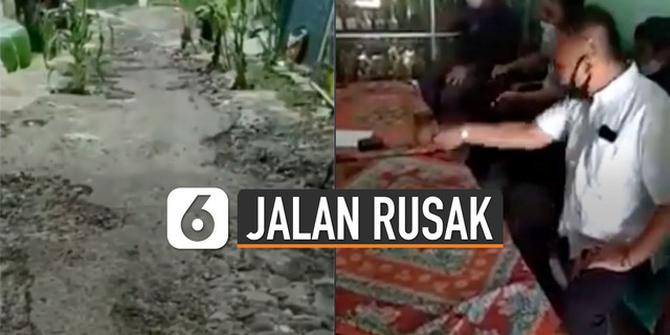 VIDEO: Rekam Jalan Rusak, Guru Klarifikasi Usai Dibentak Perangkat Desa