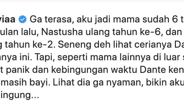 Unggahan Chelsea Olivia. (Foto: Dok. Instagram @chelseaoliviaa)