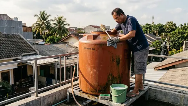 7 Cara Mencegah Pertumbuhan Lumut pada Toren