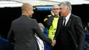 Pertemuan Carlo Ancelotti dan Pep Guardiola terjadi dalam 2 laga El Clasico antara Real Madrid melawan Barcelona. Carlo Ancelotti memenangi 2 pertandingan itu. (www.squawka.com)