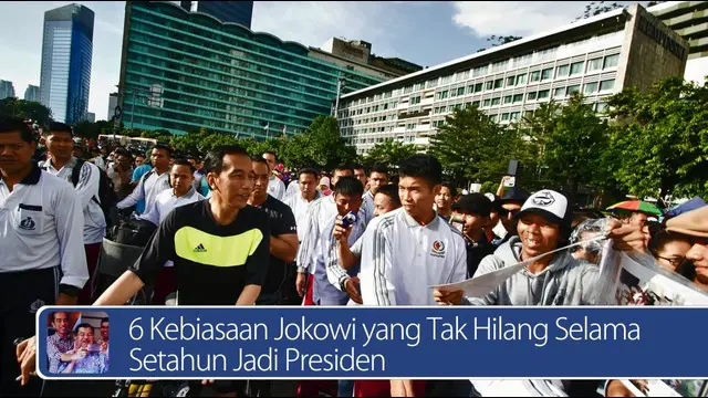 Daily TopNews hari ini akan menyajikan berita seputar 6 Kebiasaaan Jokowi yang tak hilang selama setahun jadi Presiden dan emas Freeport bisa bawa rupiah menguat ke 5.000 per dollar AS. Saksikan video selengkapnya di sini