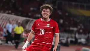 Ole Romeny berhasil mencetak gol saat Timnas Indonesia bersua Oman pada FIFA Matchday di Stadion Utama Gelora Bung Karno, Jakarta, Jumat (05/06/2026) malam WIB. (Bola.com/Abdul Aziz)