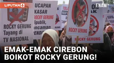 Masih Dikecam, Emak-emak Tolak Kehadiran Rocky Gerung di Cirebon