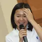 Celestine Jovanna Wenardy penemu alat diagnosis diabetes saat jumpa pers terkait bajakah di Kemenkes, Jakarta, Senin (26/8/2019).  Menkes bertemu dengan penemu alat diagnosis diabetes  dan masuk top 20 di google science fair, Menkes memgapresiasi penelitian alat diagnosis diabetes. (Liputan6.com/Her