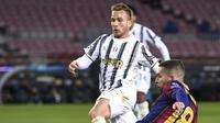 2. Arthur Melo (72 juta euro) - Gelandang asal Brasil ini memutuskan untuk bergabung ke Juventus pada bursa transfer september 2020. Juventus menggelontorkan dana mencapai 72 juta euro kepada Barcelona untuk mendatangkan Arthur Melo. (AFP/Josep Lago)