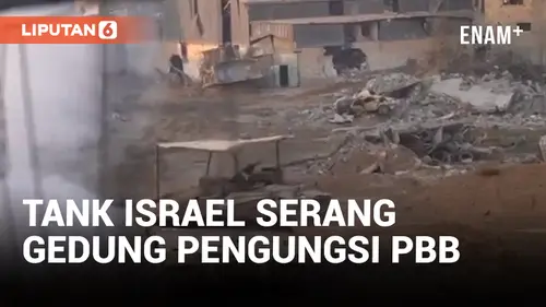 VIDEO: Tank Diduga Milik Israel Serang Gedung Pengungsi PBB di Khan Younis, 9 Orang Tewas