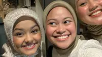 Gaya hijab putri Anies Baswedan,&nbsp;Mutiara Baswedan. (dok. Instagram Story @mutiarabaswedan)