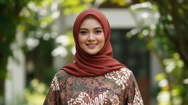 Model Gamis Batik Simpel untuk Ibu-ibu PKK