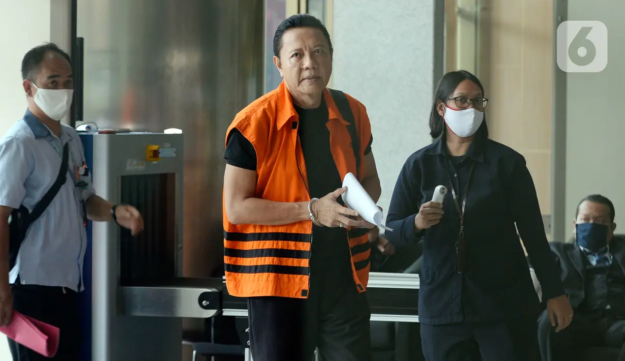 Mantan Anggota DPR dari PDIP, I Nyoman Dhamantra akan menjalani sidang putusan secara vidcon di Gedung KPK, Jakarta, Rabu (6/5/2020). I Nyoman Dhamantra terkait dugaan menerima suap izin impor impor bawang putih tahun 2019. (merdeka.com/Dwi Narwoko)