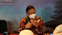 Menteri Kesehatan RI Budi Gunadi Sadikin saat konferensi pers "15th ASEAN Health Ministers Meeting and Related Meetings" di Hotel Conrad, Nusa Dua Bali pada Sabtu, 14 Mei 2022. (Dok Kementerian Kesehatan RI)