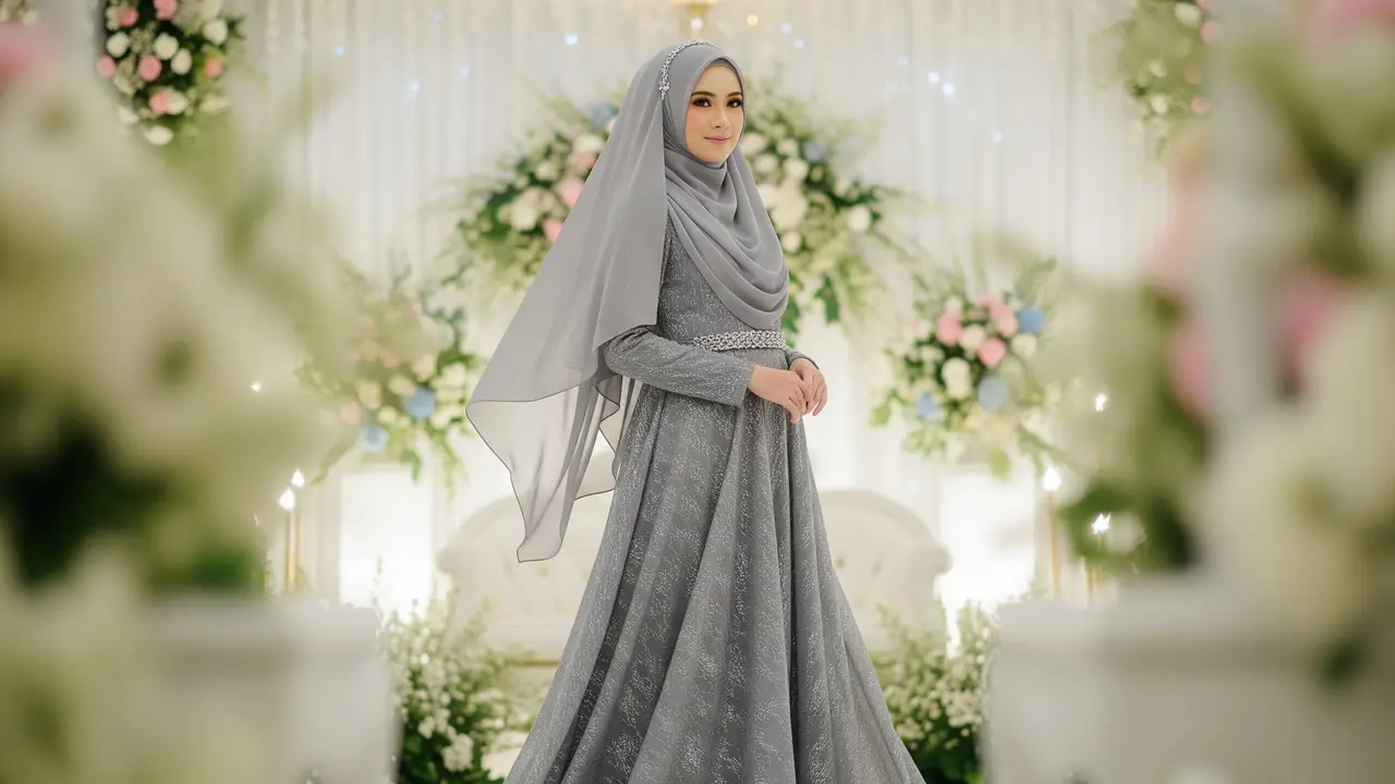 9 Model Gamis Warna Elegan untuk Acara Lamaran, Anggun di Momen Spesial
