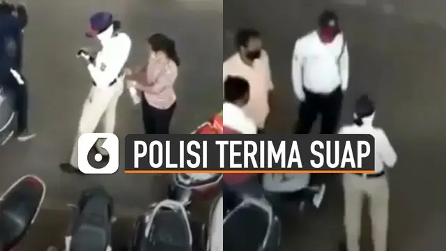 Perekam kejadian sampai tertawa atas ulah polisi nakal ini.