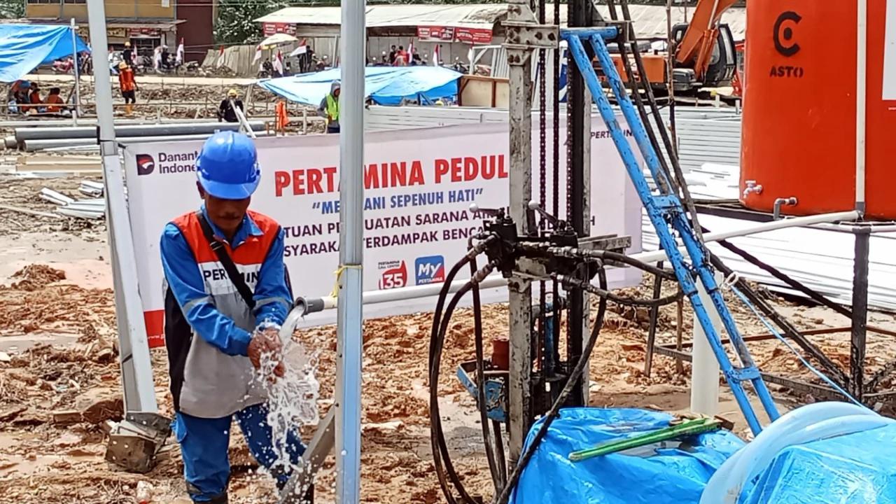 Kolaborasi Pertamina–Elnusa Beri Solusi Air Bersih untuk Warga Terdampak Bencana Sumatra