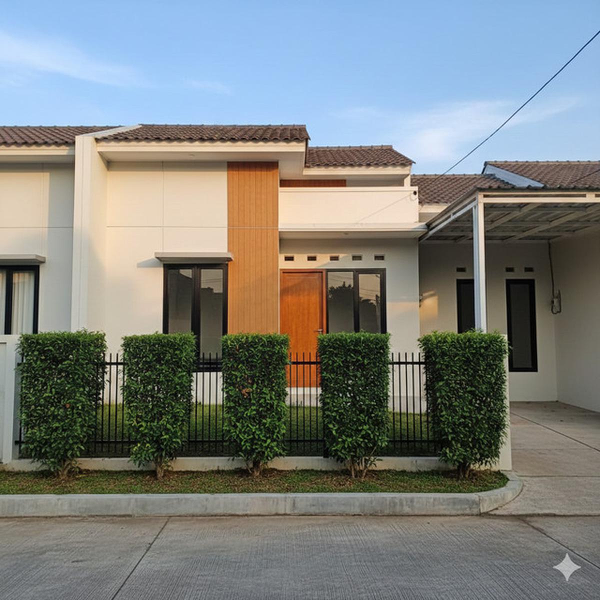 Model Rumah dengan Pagar Teh Tehan