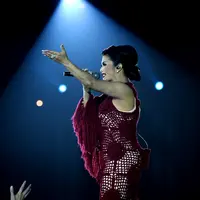 Krisdayanti tampil memukau di Konser Traya. (Fathan Rangkuti/bintang.com)