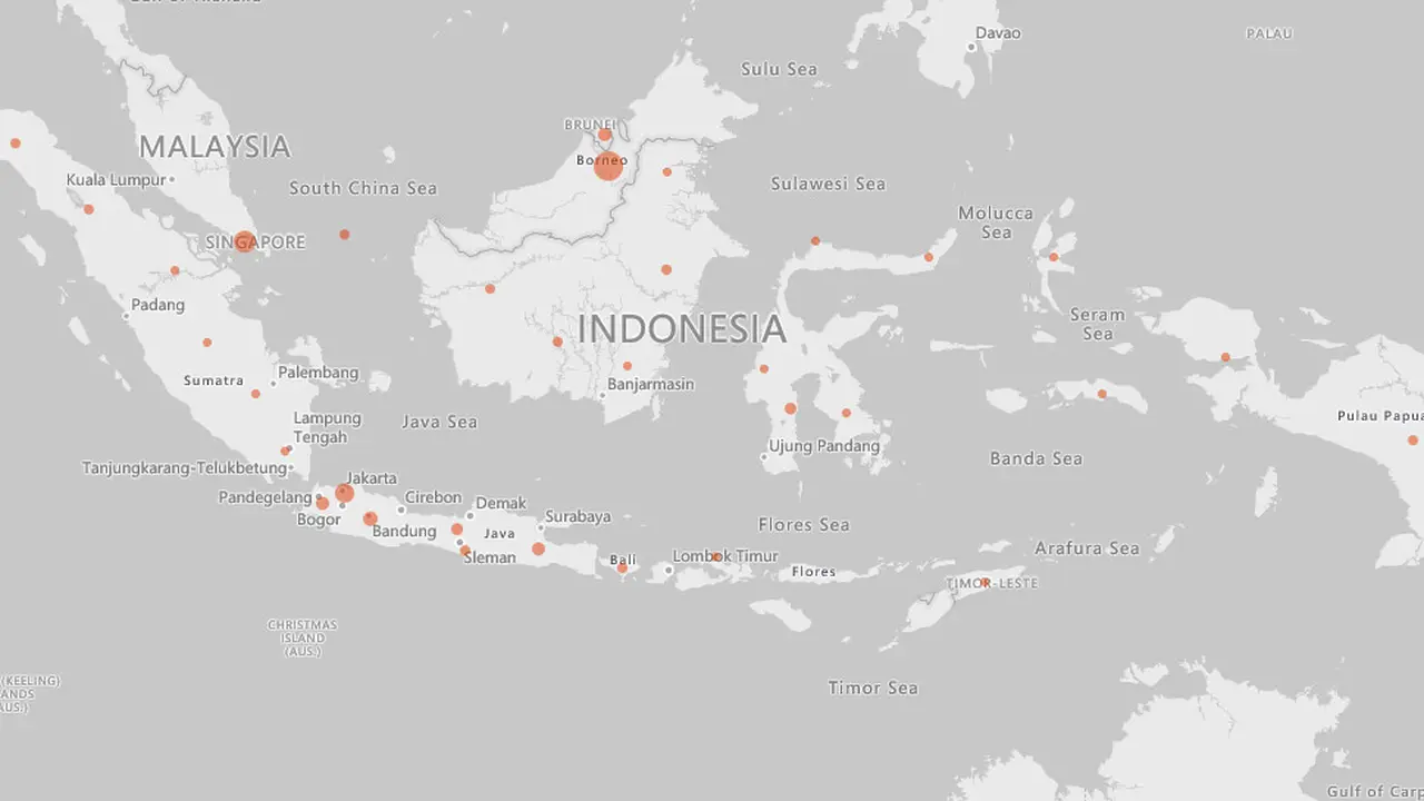 Sebaran Virus Corona di Indonesia