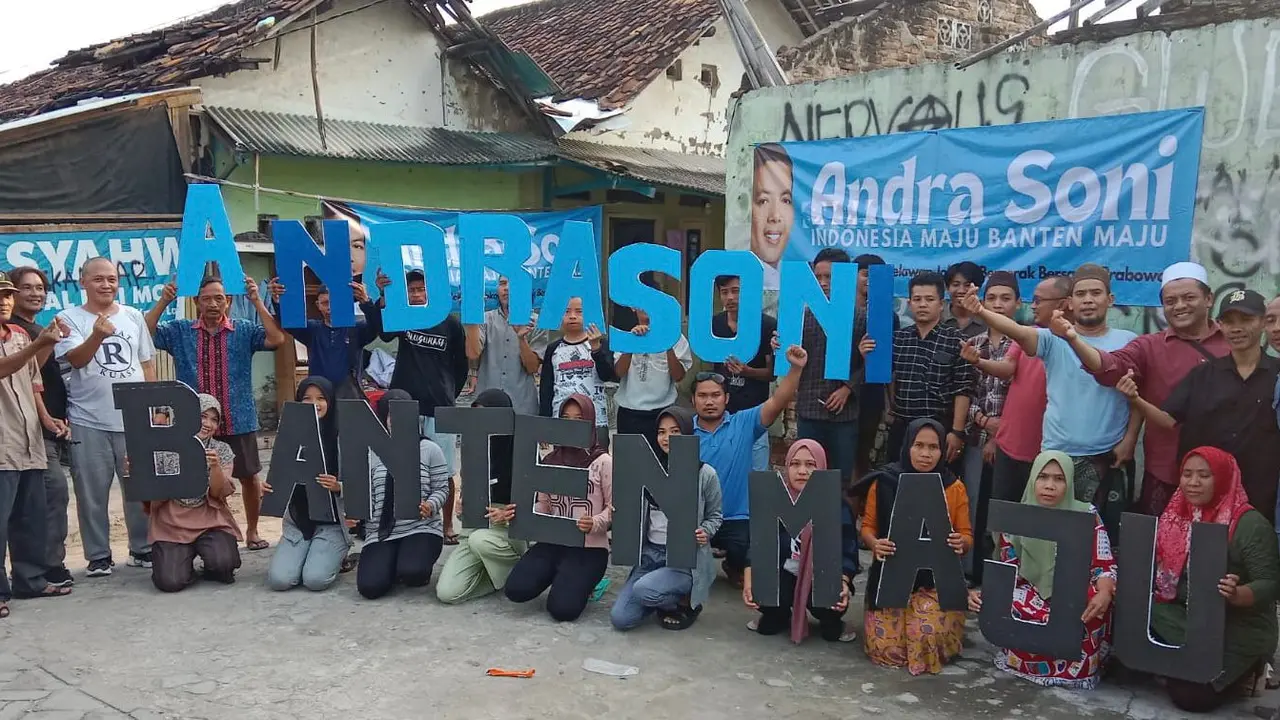 Tim 8 Relawan Jokowi Bergerak Bersama Prabowo (RJBBP) mendeklarasikan dukungannya untuk Andra Soni, sebagai calon gubernur Banten di Pilkada 2024 (Istimewa)