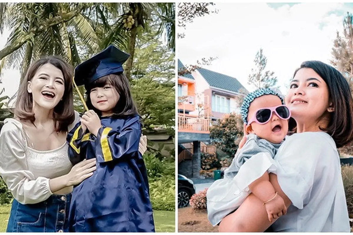 Jadi Hot Mama, Ini 7 Potret Tania Putri De' Rainbow dengan Anaknya