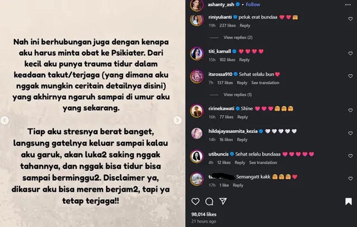 Ashanty Ungkap Alasan Dirinya Berobat ke Psikiater: Fisik Baik-Baik Saja tapi Dalamnya Tidak!
