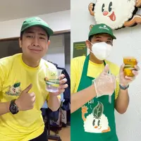 Jehian Panangian dan Jerome Polin Bisnis Minuman Teh/dok. Instagram @menantea.toko