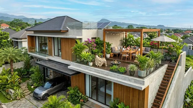 Contoh Gambar Rumah Minimalis 2 Lantai (Foto: Gemini AI)
